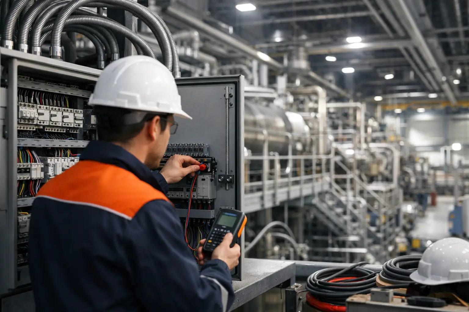 Instalação elétrica em plantas industriais